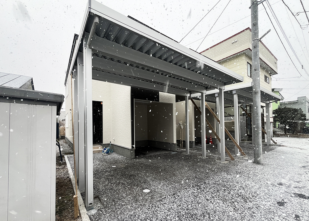 （千歳市）K社屋カーポート設置工事1