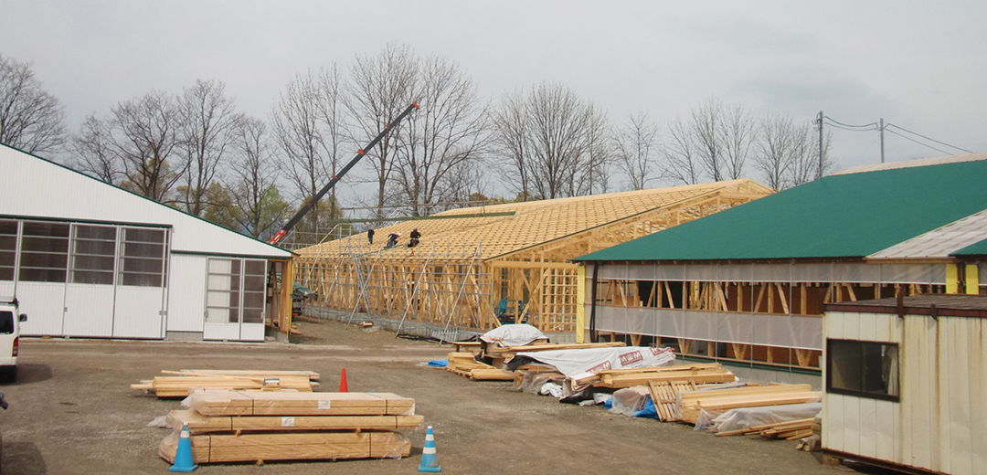 （清水町）畜産牧場 木造畜舎建設工事2